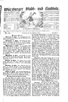 Würzburger Stadt- und Landbote Dienstag 10. Februar 1863