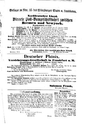 Würzburger Stadt- und Landbote Dienstag 10. Februar 1863