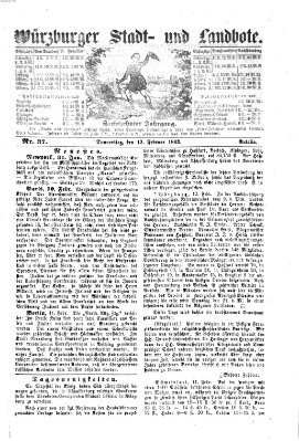 Würzburger Stadt- und Landbote Donnerstag 12. Februar 1863