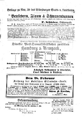 Würzburger Stadt- und Landbote Samstag 14. Februar 1863