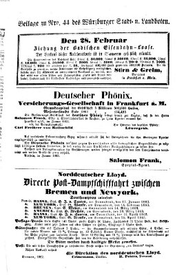 Würzburger Stadt- und Landbote Freitag 20. Februar 1863