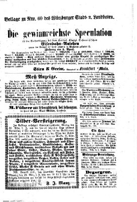 Würzburger Stadt- und Landbote Donnerstag 12. März 1863