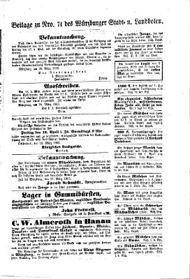 Würzburger Stadt- und Landbote Freitag 27. März 1863