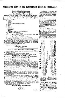 Würzburger Stadt- und Landbote Mittwoch 1. April 1863