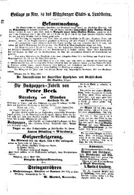 Würzburger Stadt- und Landbote Mittwoch 8. April 1863