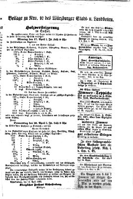 Würzburger Stadt- und Landbote Freitag 17. April 1863