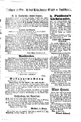 Würzburger Stadt- und Landbote Samstag 18. April 1863