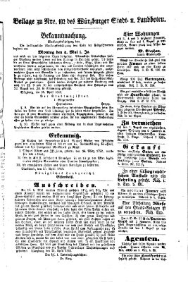 Würzburger Stadt- und Landbote Mittwoch 29. April 1863