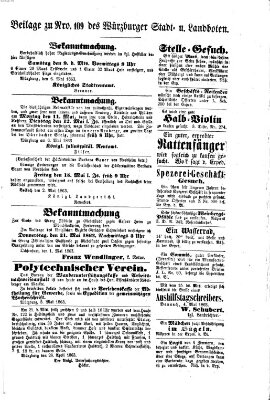 Würzburger Stadt- und Landbote Donnerstag 7. Mai 1863