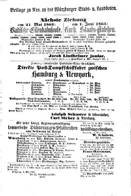 Würzburger Stadt- und Landbote Samstag 9. Mai 1863