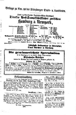 Würzburger Stadt- und Landbote Samstag 13. Juni 1863