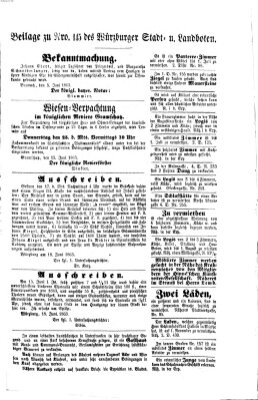 Würzburger Stadt- und Landbote Freitag 19. Juni 1863