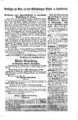 Würzburger Stadt- und Landbote Montag 22. Juni 1863