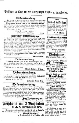 Würzburger Stadt- und Landbote Dienstag 23. Juni 1863