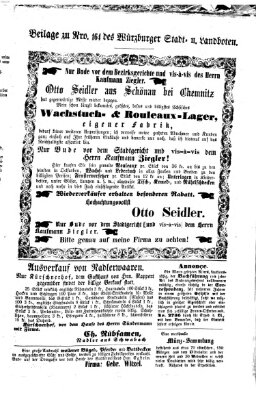 Würzburger Stadt- und Landbote Samstag 11. Juli 1863