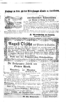 Würzburger Stadt- und Landbote Donnerstag 16. Juli 1863