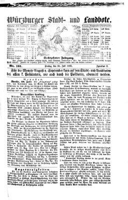 Würzburger Stadt- und Landbote Freitag 31. Juli 1863