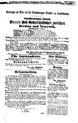 Würzburger Stadt- und Landbote Samstag 1. August 1863