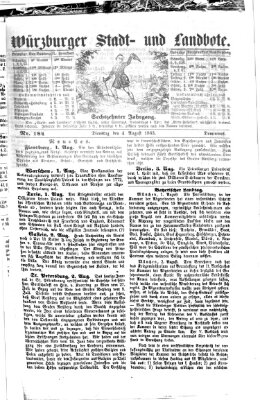 Würzburger Stadt- und Landbote Dienstag 4. August 1863