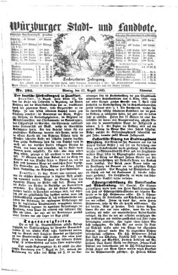 Würzburger Stadt- und Landbote Montag 17. August 1863