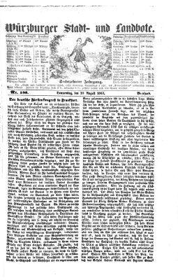 Würzburger Stadt- und Landbote Donnerstag 20. August 1863