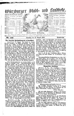 Würzburger Stadt- und Landbote Samstag 22. August 1863