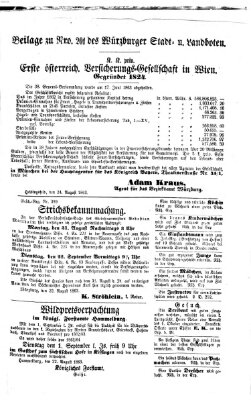 Würzburger Stadt- und Landbote Montag 24. August 1863