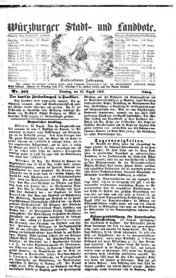 Würzburger Stadt- und Landbote Dienstag 25. August 1863