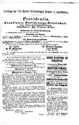 Würzburger Stadt- und Landbote Donnerstag 27. August 1863