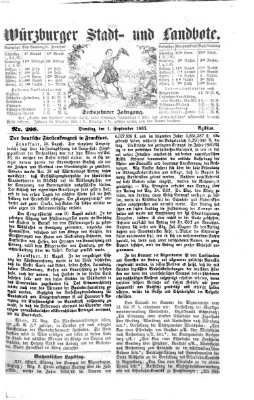 Würzburger Stadt- und Landbote Dienstag 1. September 1863