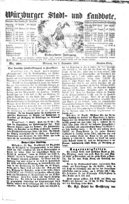 Würzburger Stadt- und Landbote Mittwoch 2. September 1863