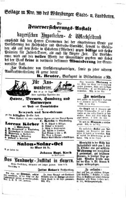 Würzburger Stadt- und Landbote Mittwoch 2. September 1863