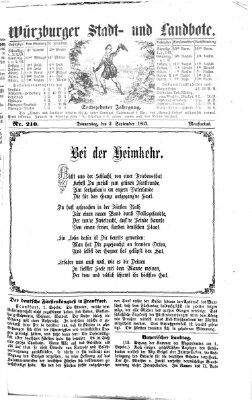 Würzburger Stadt- und Landbote Donnerstag 3. September 1863