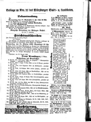 Würzburger Stadt- und Landbote Freitag 11. September 1863