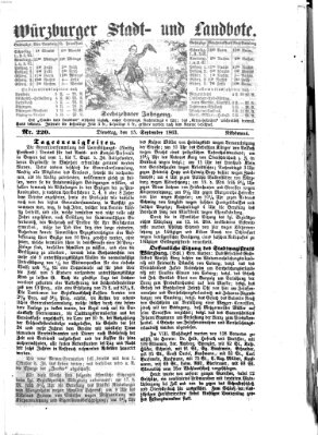 Würzburger Stadt- und Landbote Dienstag 15. September 1863