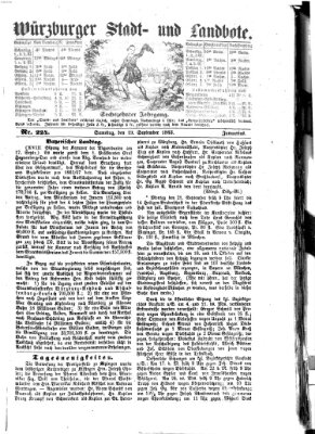 Würzburger Stadt- und Landbote Samstag 19. September 1863