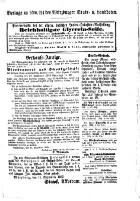 Würzburger Stadt- und Landbote Samstag 19. September 1863