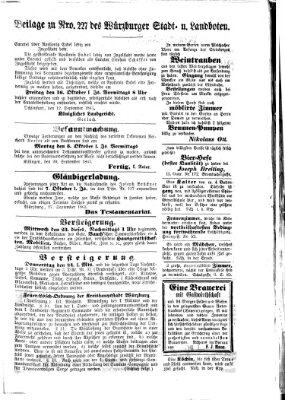 Würzburger Stadt- und Landbote Mittwoch 23. September 1863