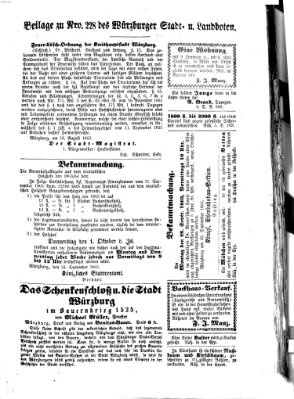 Würzburger Stadt- und Landbote Donnerstag 24. September 1863