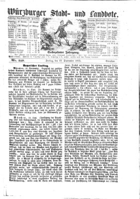 Würzburger Stadt- und Landbote Freitag 25. September 1863