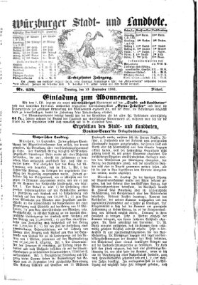 Würzburger Stadt- und Landbote Dienstag 29. September 1863