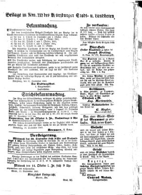 Würzburger Stadt- und Landbote Dienstag 29. September 1863