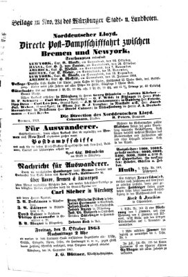 Würzburger Stadt- und Landbote Donnerstag 1. Oktober 1863