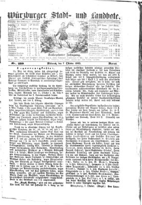 Würzburger Stadt- und Landbote Mittwoch 7. Oktober 1863