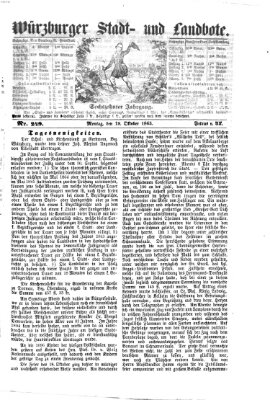 Würzburger Stadt- und Landbote Montag 19. Oktober 1863