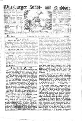 Würzburger Stadt- und Landbote Donnerstag 22. Oktober 1863