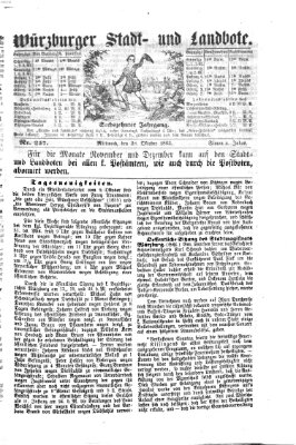 Würzburger Stadt- und Landbote Mittwoch 28. Oktober 1863