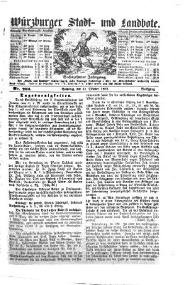 Würzburger Stadt- und Landbote Samstag 31. Oktober 1863