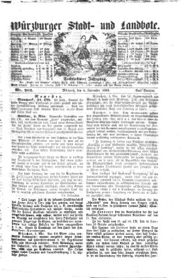 Würzburger Stadt- und Landbote Mittwoch 4. November 1863