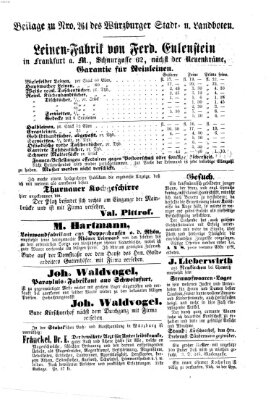 Würzburger Stadt- und Landbote Donnerstag 5. November 1863